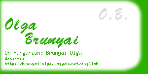 olga brunyai business card